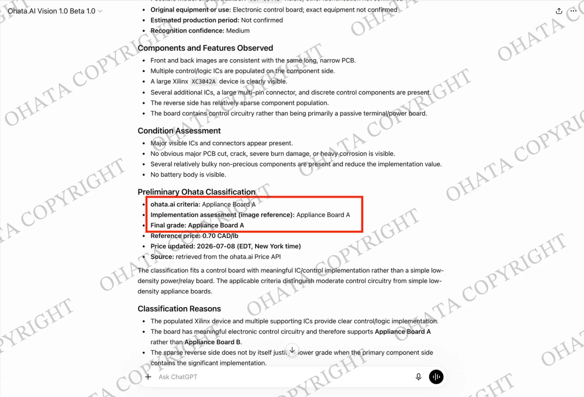 Ohata.AI Vision 1.0 Beta 1.0 Preliminary Recognition Report 2