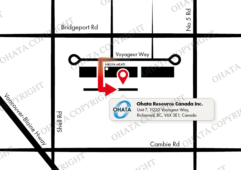 Ohata Resource Canada Inc. Richmond Yard Map