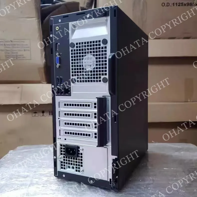 The back of a retired Dell 3046 corporate computer.